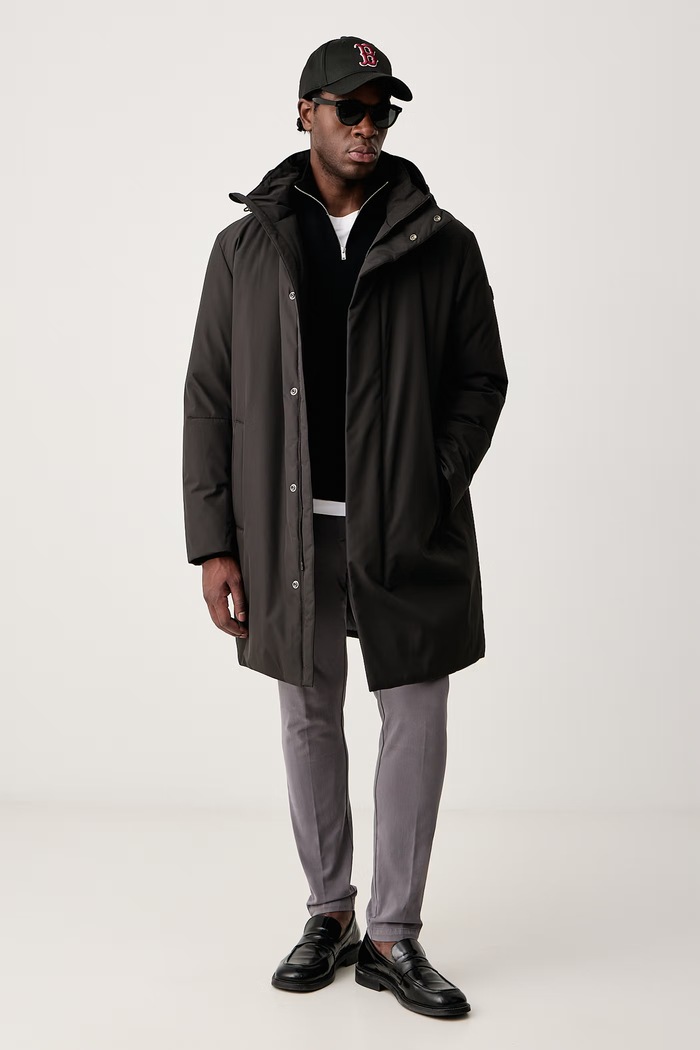 Lindbergh Sweter męski z wiskozą 30.800173 czarny AW26