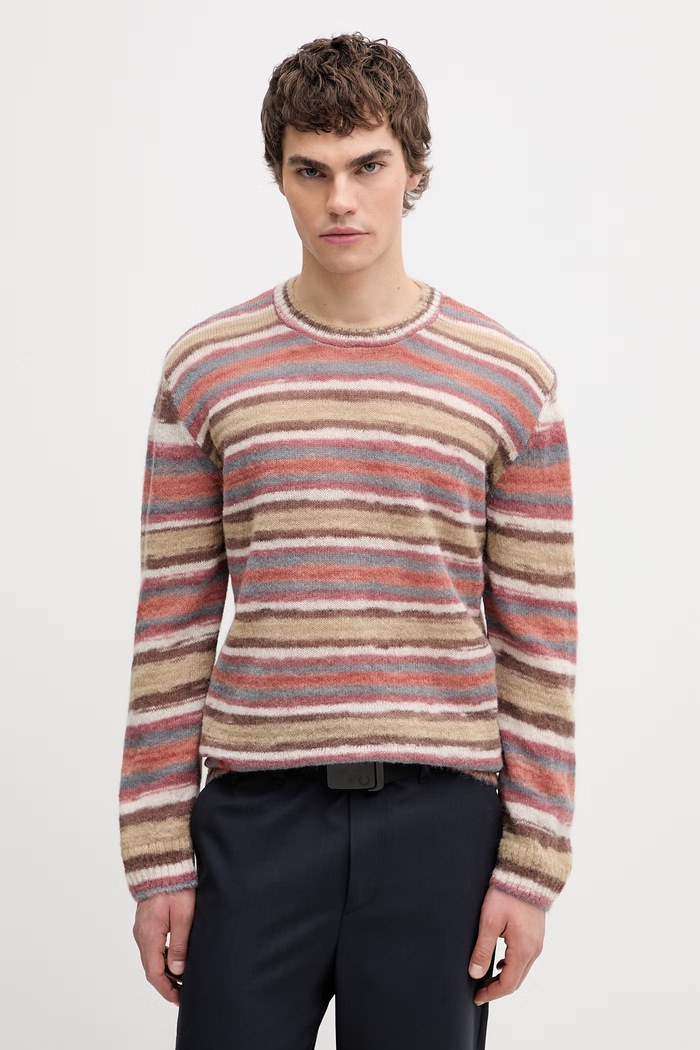 A.P.C. sweter z wełną Pull Hector pomarańczowy WPABG.H23504