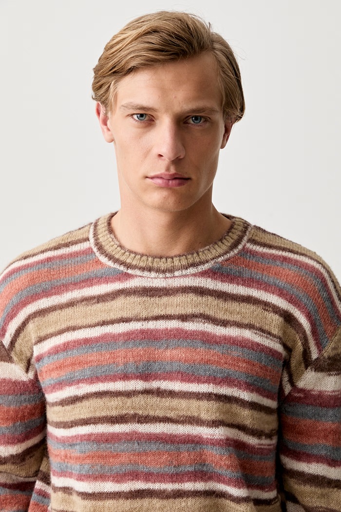 A.P.C. pull hector sweter z wełną pomarańczowy WPABG.H23504