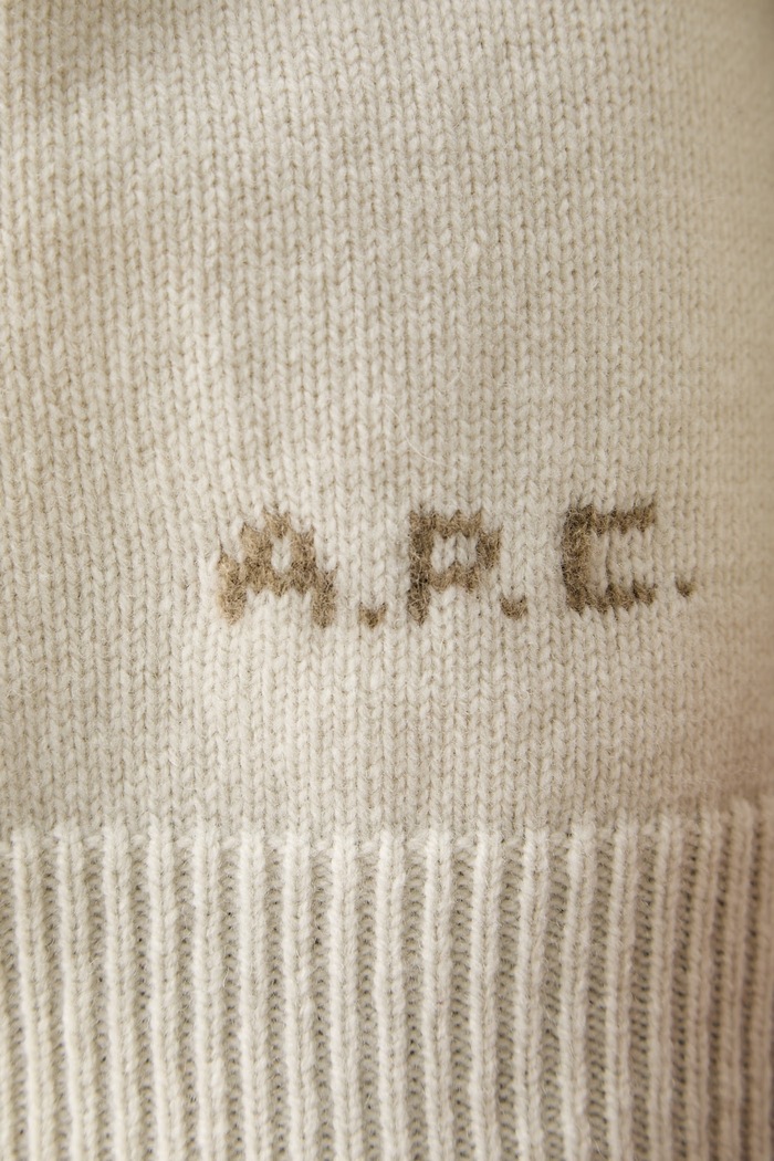 A.P.C. kardigan męski wełniany kevin WOASW.H22020 beżowy