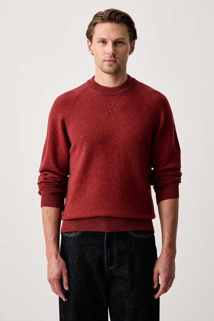 PS Paul Smith Sweter męski z wełny merino pomarańczowy M2R.487Z.W22514