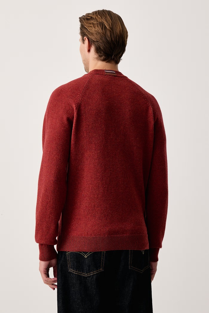 Odzież PS Paul Smith Sweter męski z wełny merino M2R.487Z.W22514 pomarańczowy
