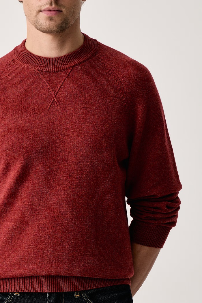 Sweter męski z wełny merino PS Paul Smith M2R.487Z.W22514 pomarańczowy