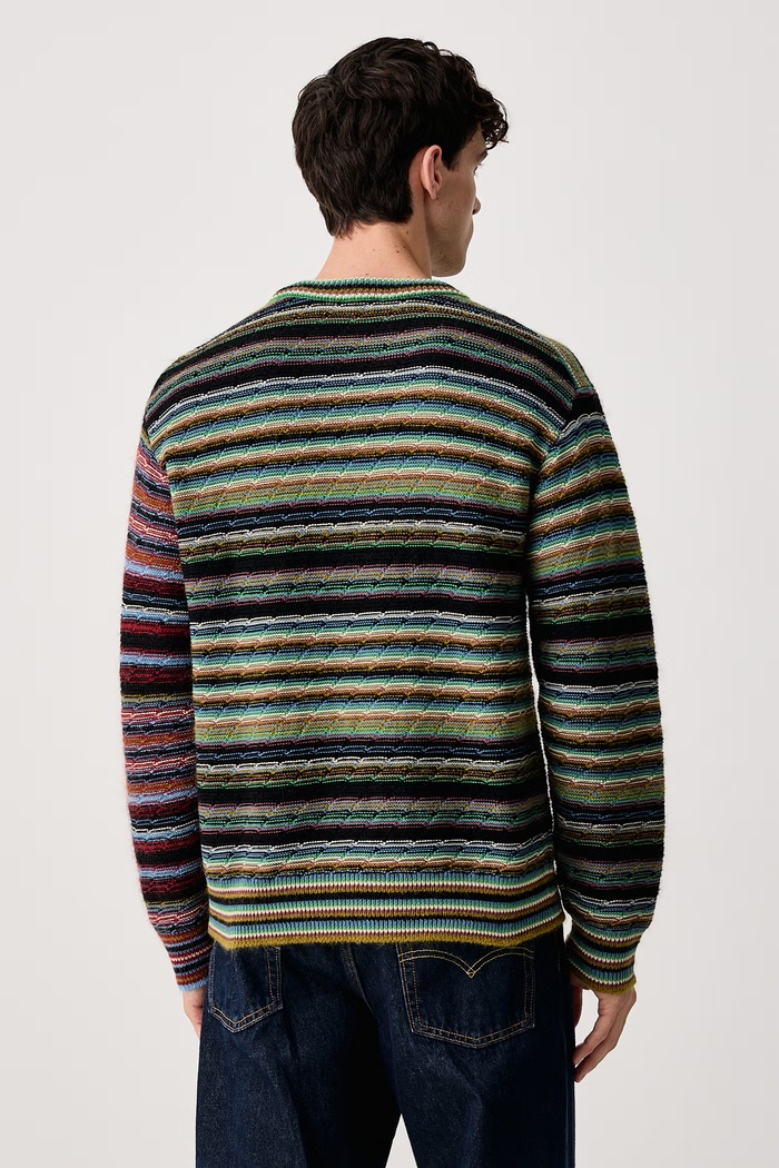 Odzież PS Paul Smith Sweter męski z dodatkiem wełny M2R.A074.W22832 zielony