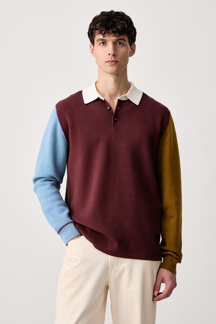 PS Paul Smith Sweter męski bawełniany bordowy M2R.A062.W22831