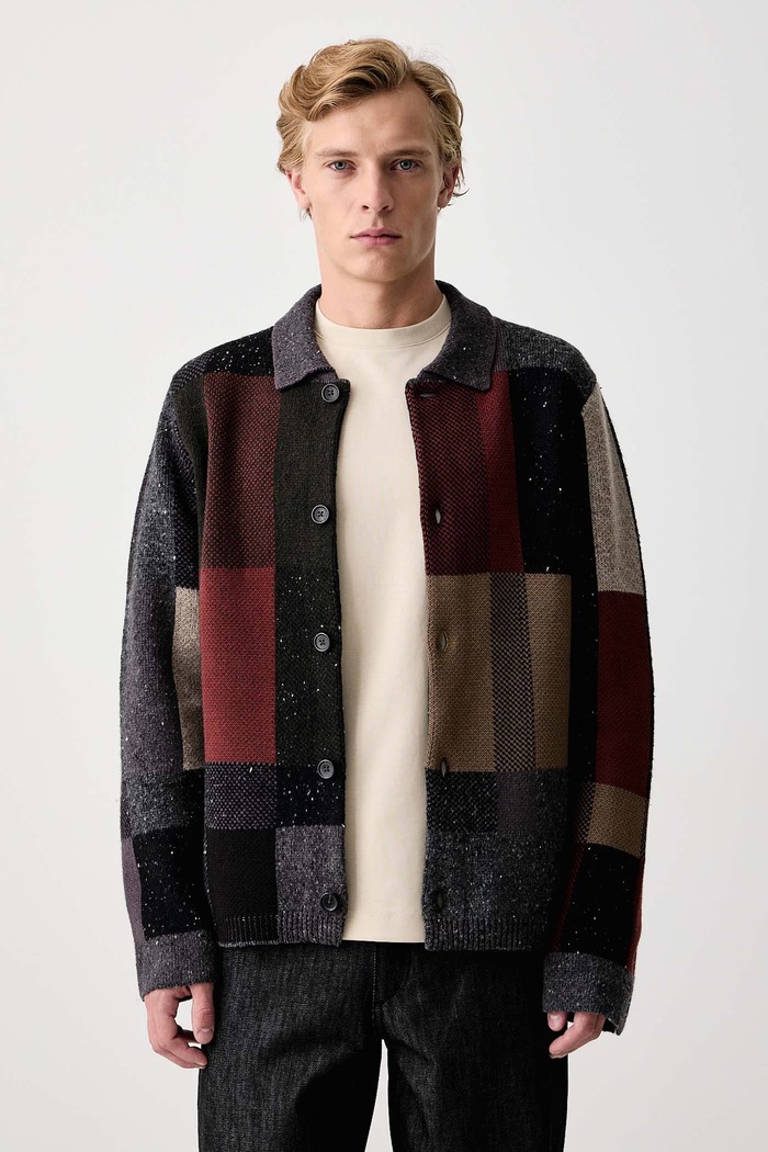 PS Paul Smith Kardigan męski z wełną szary M2R.A061.W22838