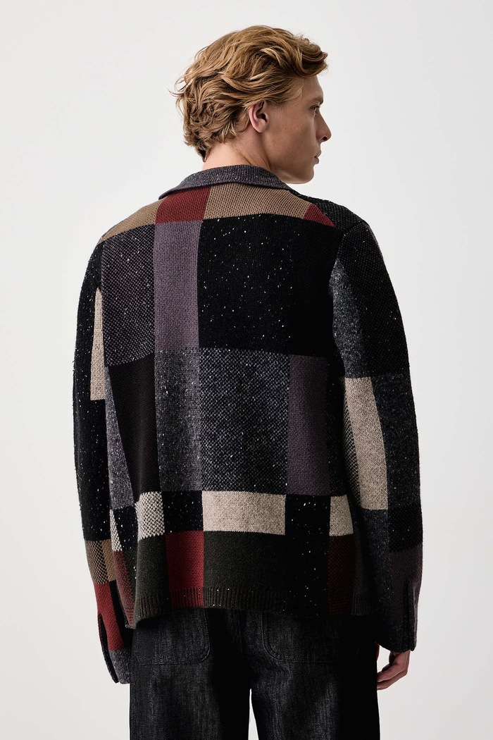 Odzież PS Paul Smith Kardigan męski z wełną M2R.A061.W22838 szary