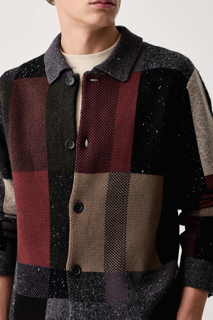 Kardigan męski z wełną PS Paul Smith M2R.A061.W22838 szary