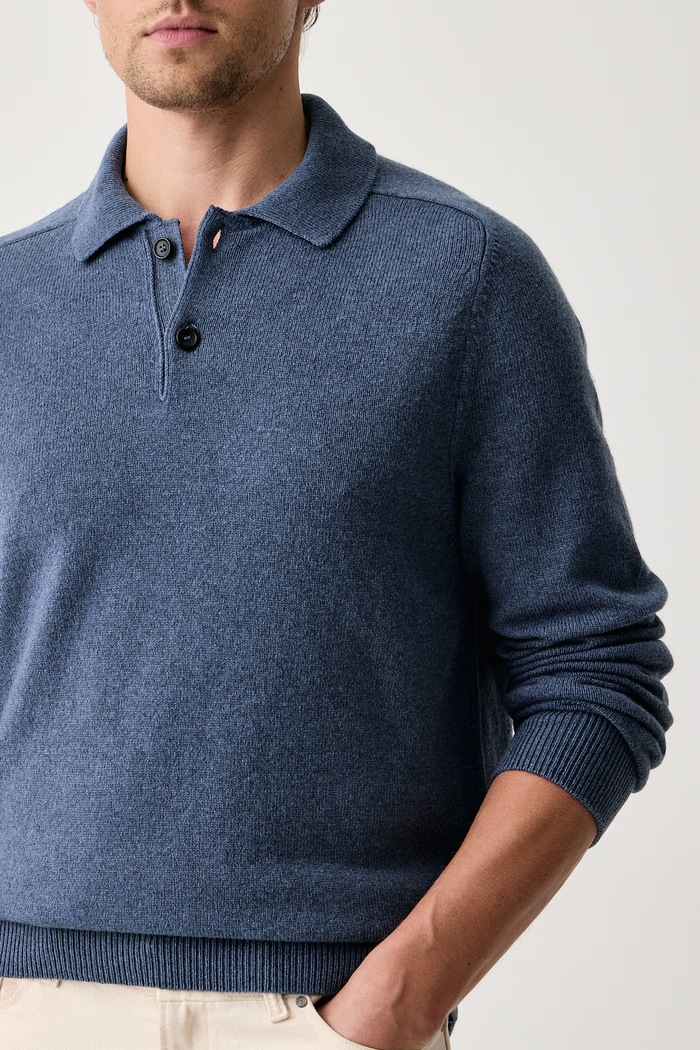 Sweter męski z wełny merino PS Paul Smith M2R.A059.W22514 niebieski