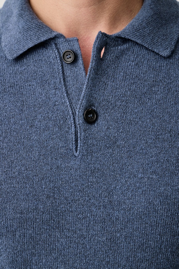 Sweter męski z wełny merino PS Paul Smith niebieski M2R.A059.W22514