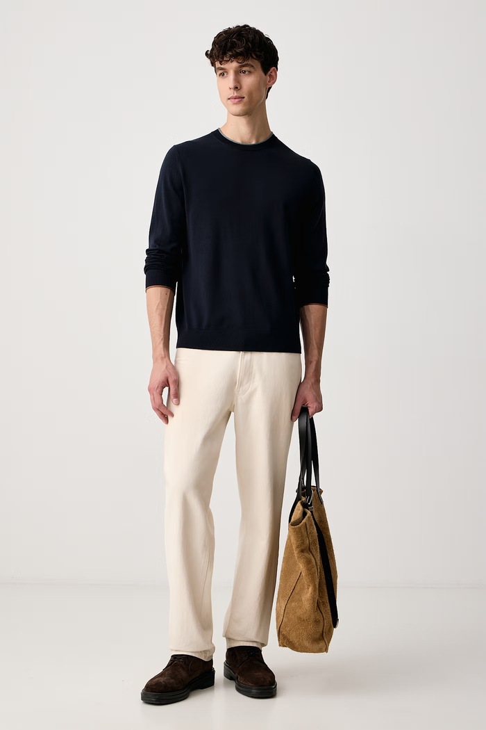 PS Paul Smith Sweter męski wełniany M2R.A058.W22827 granatowy AW26