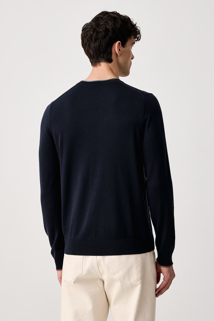 Odzież PS Paul Smith Sweter męski wełniany M2R.A058.W22827 granatowy
