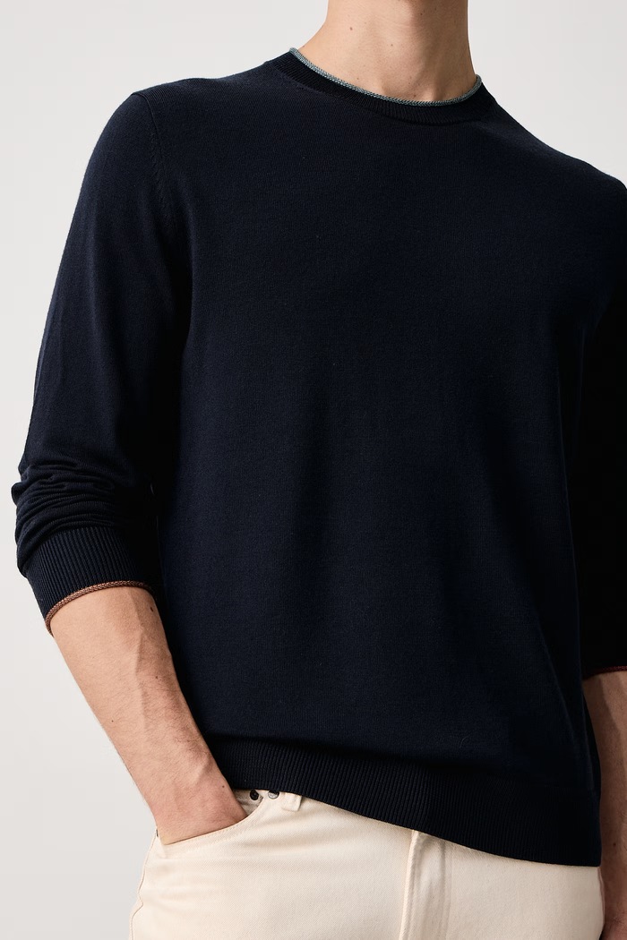 Sweter męski wełniany PS Paul Smith M2R.A058.W22827 granatowy