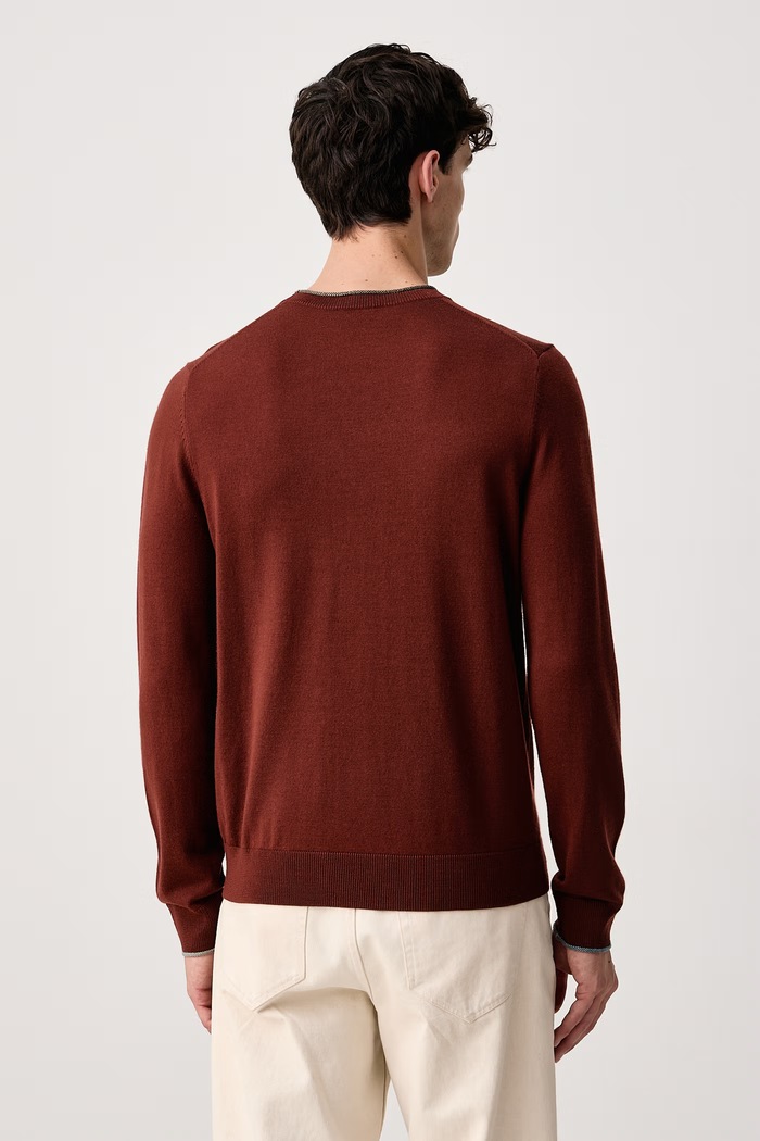 Odzież PS Paul Smith Sweter męski wełniany M2R.A058.W22827 brązowy