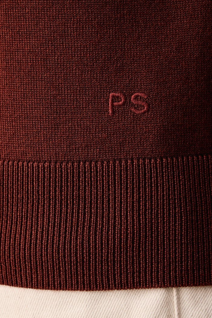 Sweter męski wełniany PS Paul Smith brązowy M2R.A058.W22827