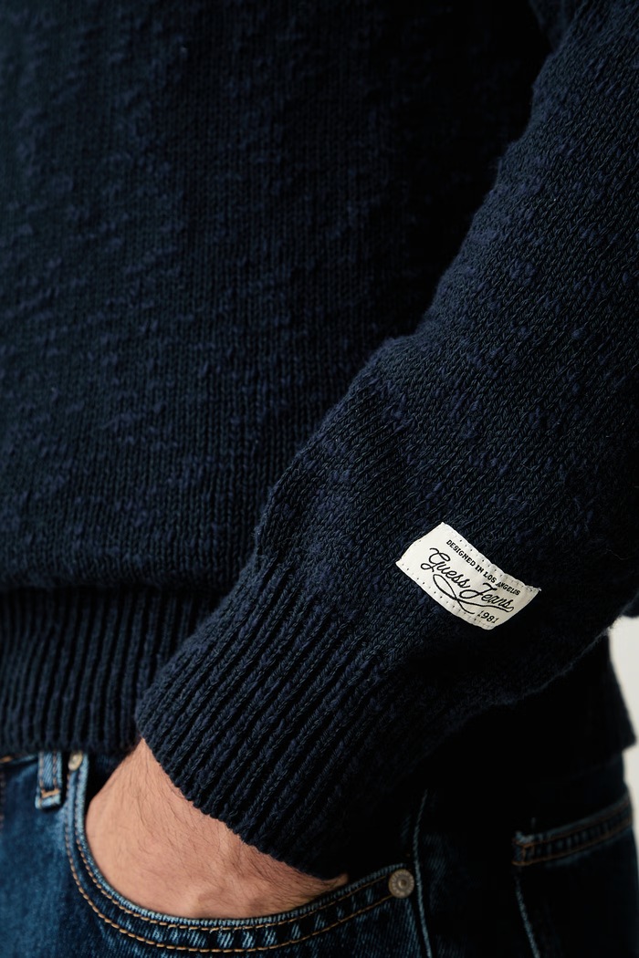 Guess Jeans svetr pánský bavlněný M6YR06.Z0870 námořnická modř