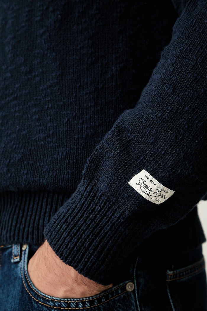 Guess Jeans svetr pánský bavlněný M6YR06.Z0870 námořnická modř
