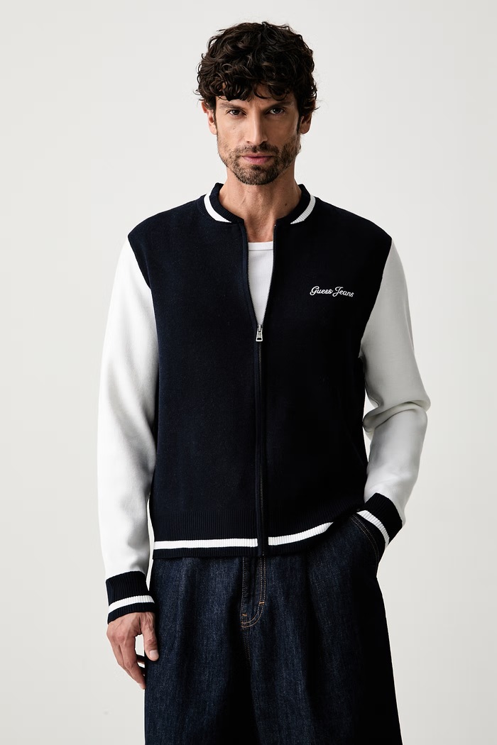 Guess Jeans sveter na gombíky pánsky tmavomodrá M6YR03.Z0905