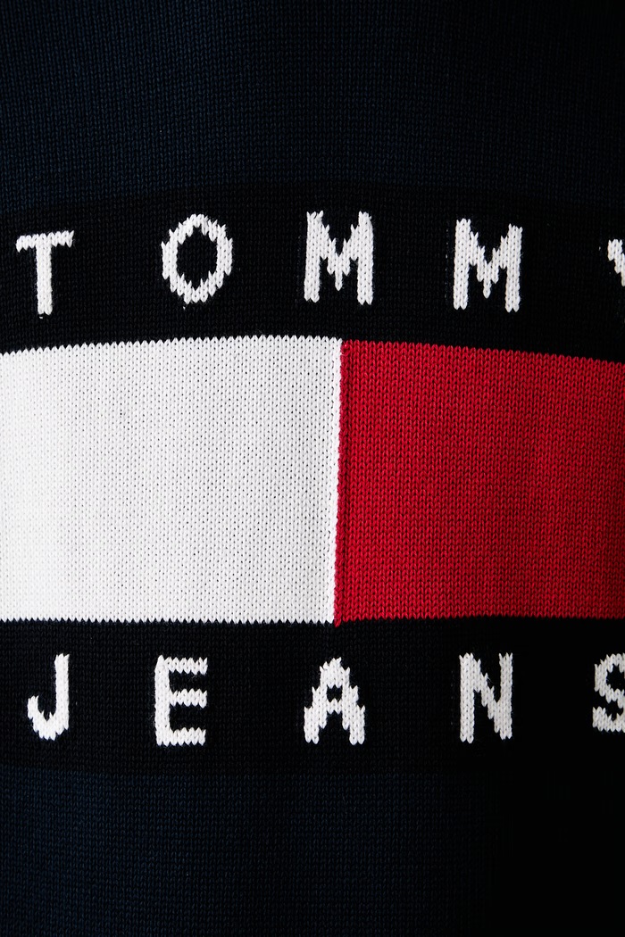 Tommy Jeans pulover za muškarce od pamuka DM0DM23413 mornarsko plava