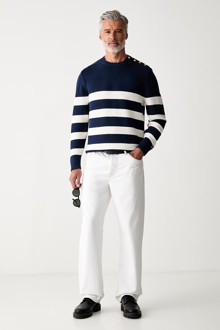 Tommy Hilfiger пуловер мъжки от памук MW0MW43502 тъмносин AW26