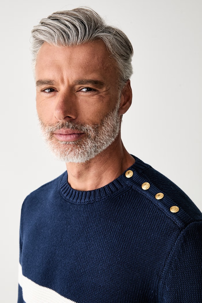Tommy Hilfiger пуловер мъжки от памук тъмносин MW0MW43502