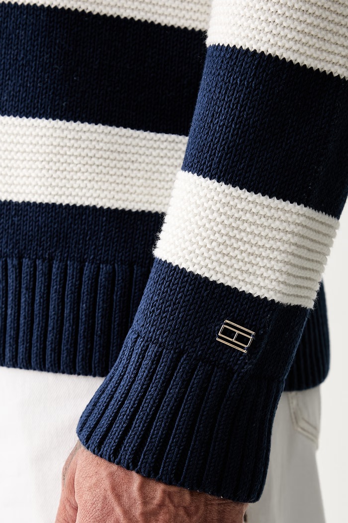 Tommy Hilfiger пуловер мъжки от памук MW0MW43502 тъмносин