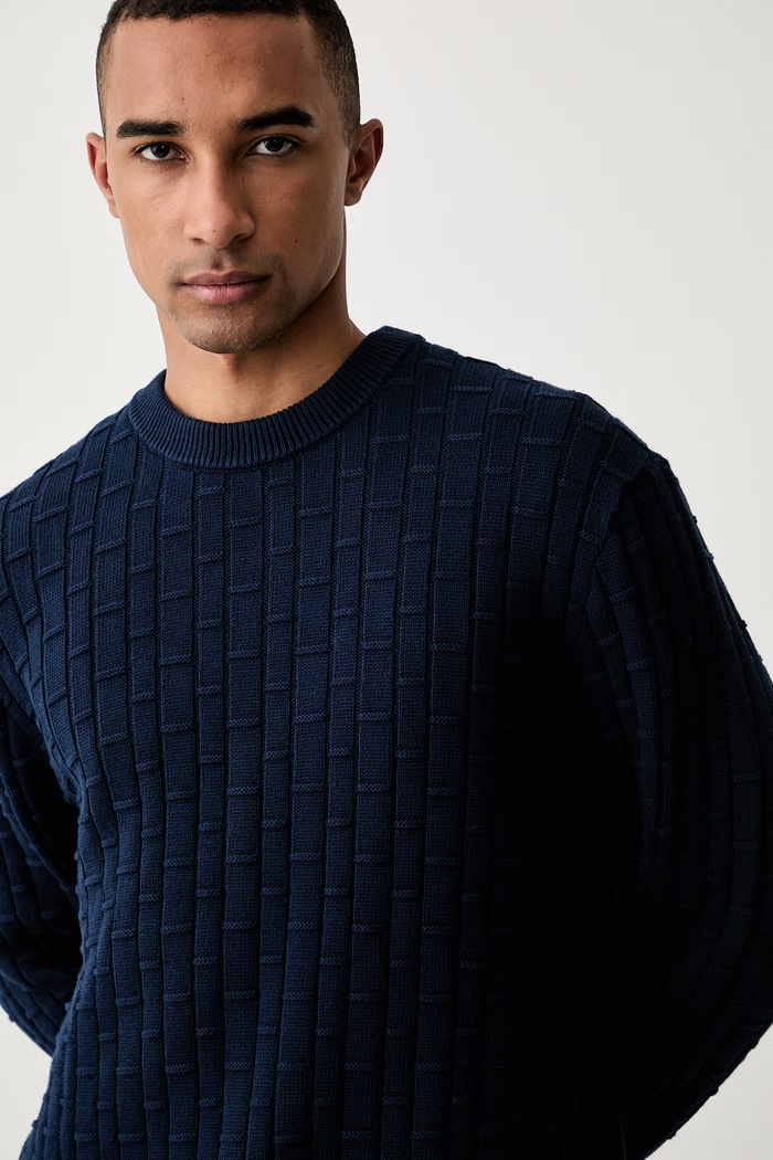 Tommy Hilfiger pulover moški bombažen mornarsko modra MW0MW43261