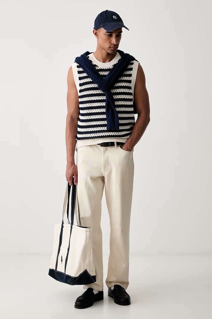 Tommy Hilfiger γιλέκο ανδρικό βαμβακερό MW0MW43248 μπεζ AW26