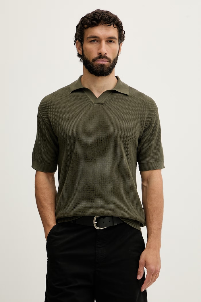 BOSS Orange polo tričko pánske bavlnené Kocello zelená 50565130