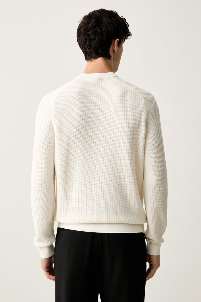 Odzież BOSS sweter męski z bawełną C-Lacerbo 50565523 beżowy