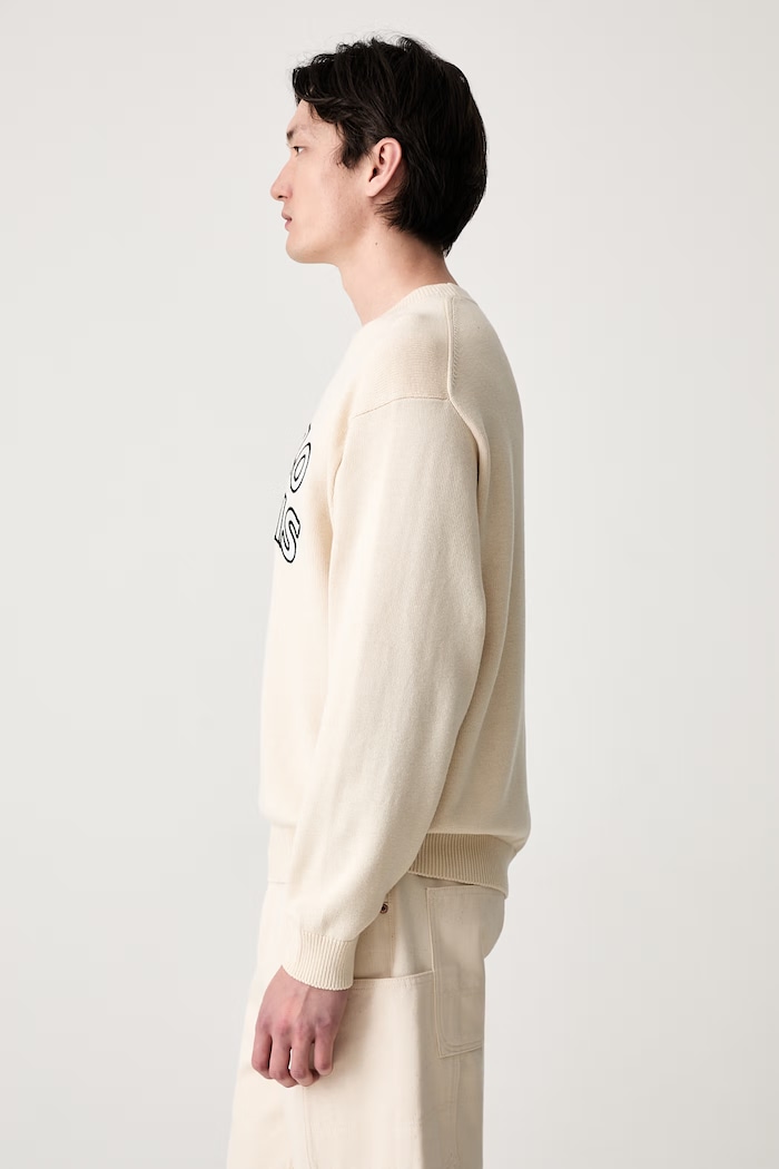Kenzo sweter z wełną męski FG65PU8223EW beżowy AW26
