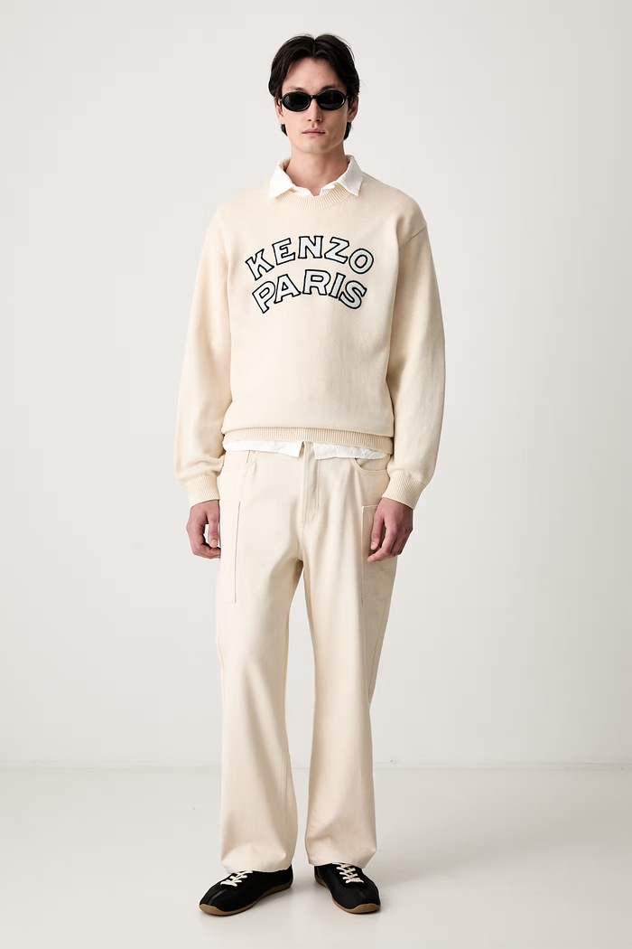 Kenzo sweter z wełną męski FG65PU8223EW