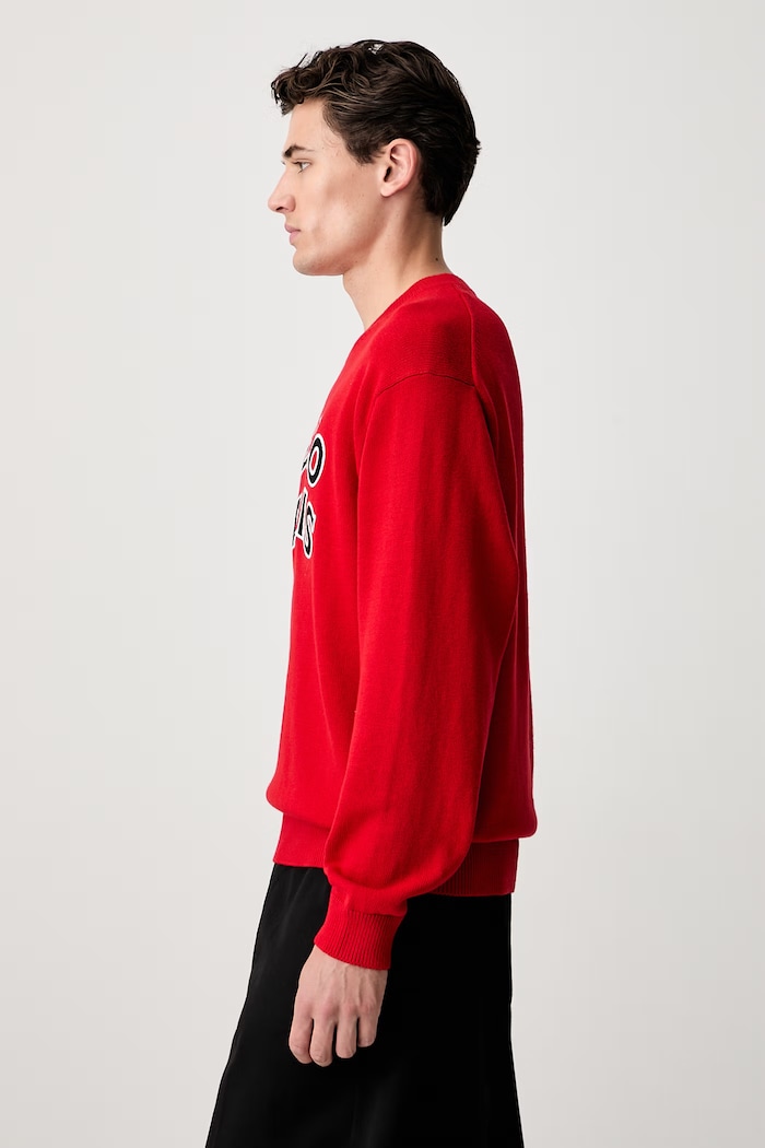 Kenzo pulover pentru bărbați cu lână rosu FG65PU8223EW