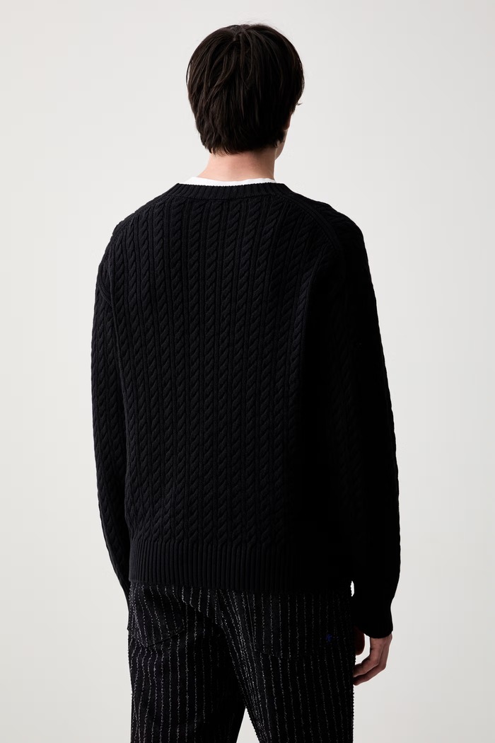 Odzież Kenzo sweter męski z dodatkiem wełny FG65PU8123LK czarny