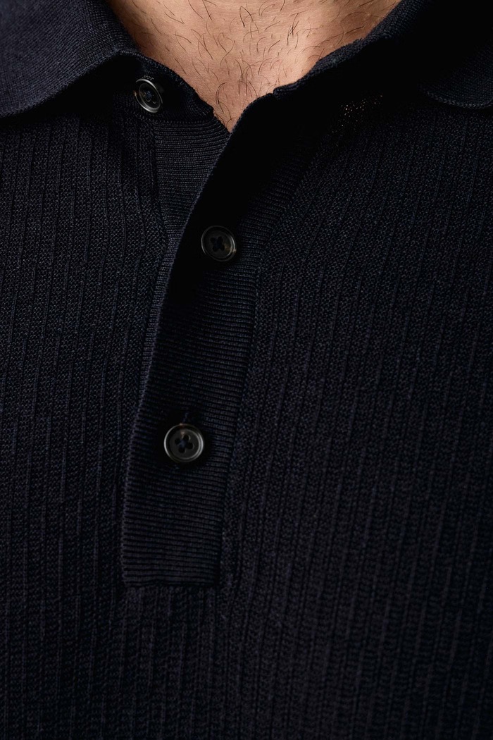 Polo majica za muškarce s lyocellom H-Lurazio BOSS mornarsko plava 50565506