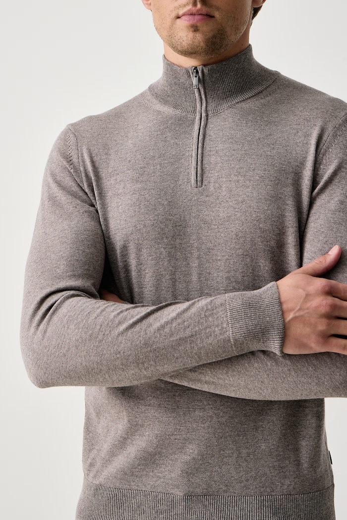 Sweter męski wełniany H-Ebenji BOSS 50565499 szary