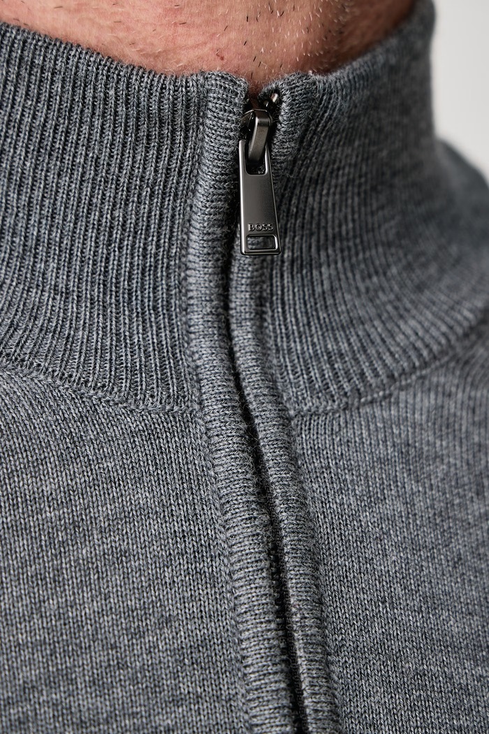 Sweter męski wełniany H-Ebenji BOSS 50565499 szary