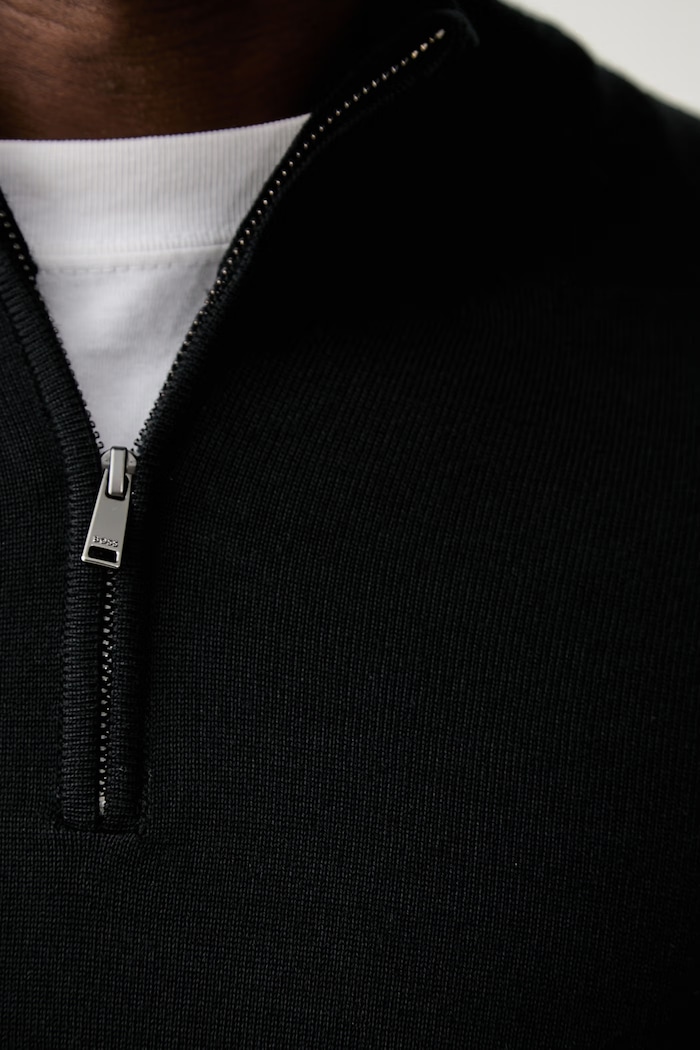 BOSS sweter męski wełniany H-Ebenji 50565499 czarny