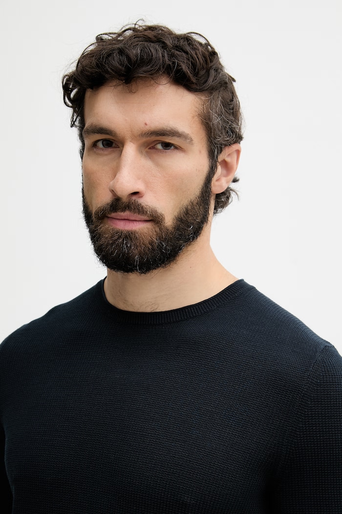 Marc O'Polo pulover moški bombažen mornarsko modra 5000014217