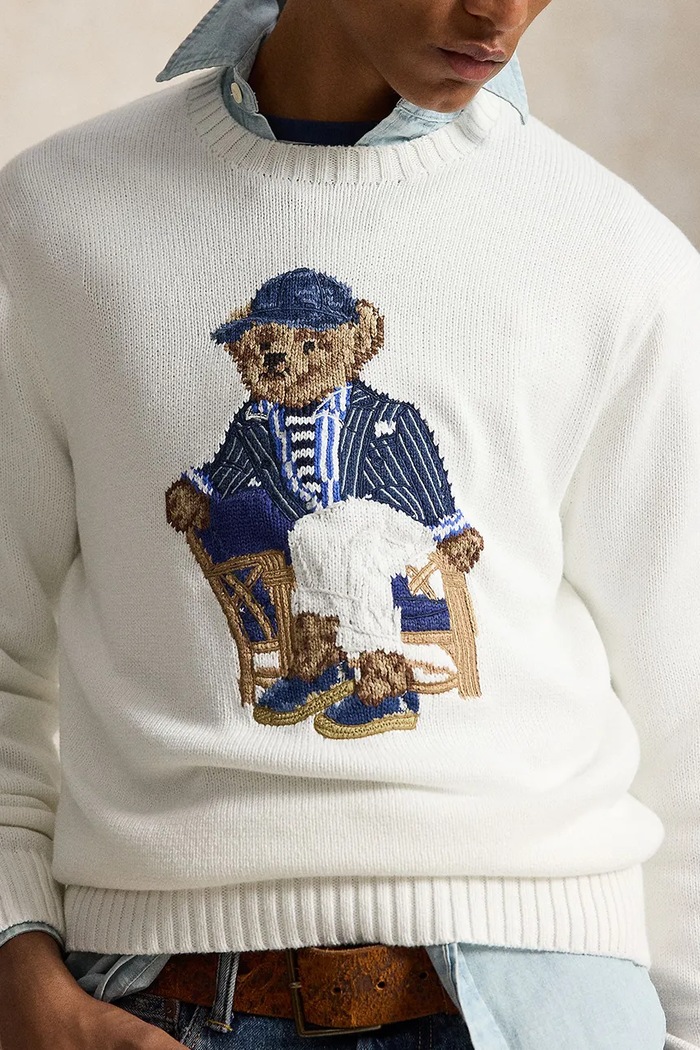 Polo Ralph Lauren sweter męski bawełniany biały 710B19758