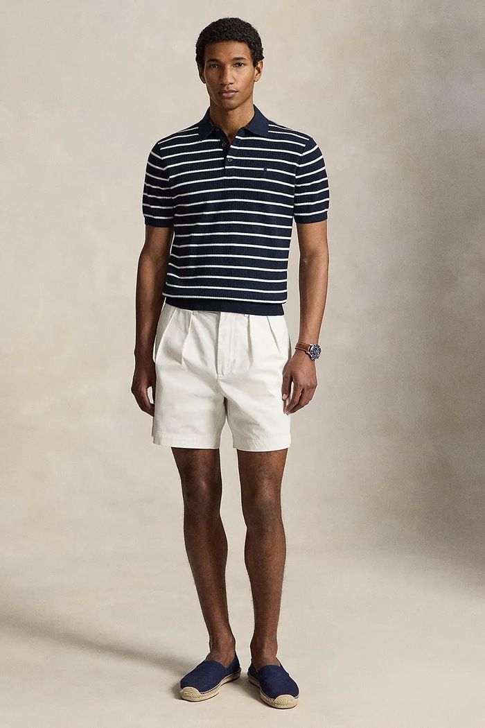 Oblečenie Polo Ralph Lauren úpletové polo tričko pánske bavlnené 710B17976 tmavomodrá