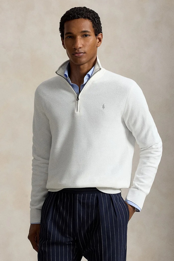 Polo Ralph Lauren pulover moški bombažen bela 710B18060