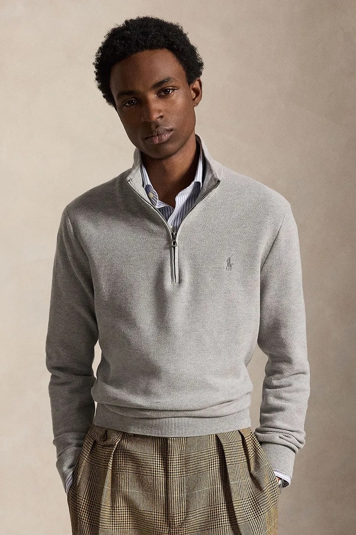 Polo Ralph Lauren Svetr bavlněný pánský šedá 710B18060