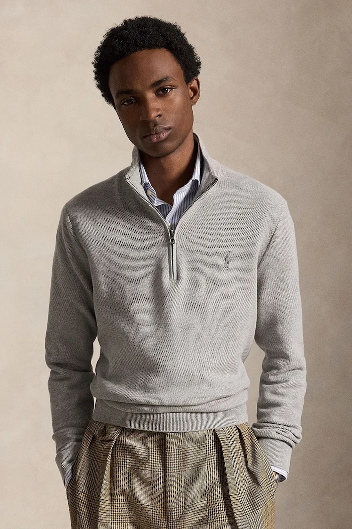 Polo Ralph Lauren Svetr bavlněný pánský šedá 710B18060