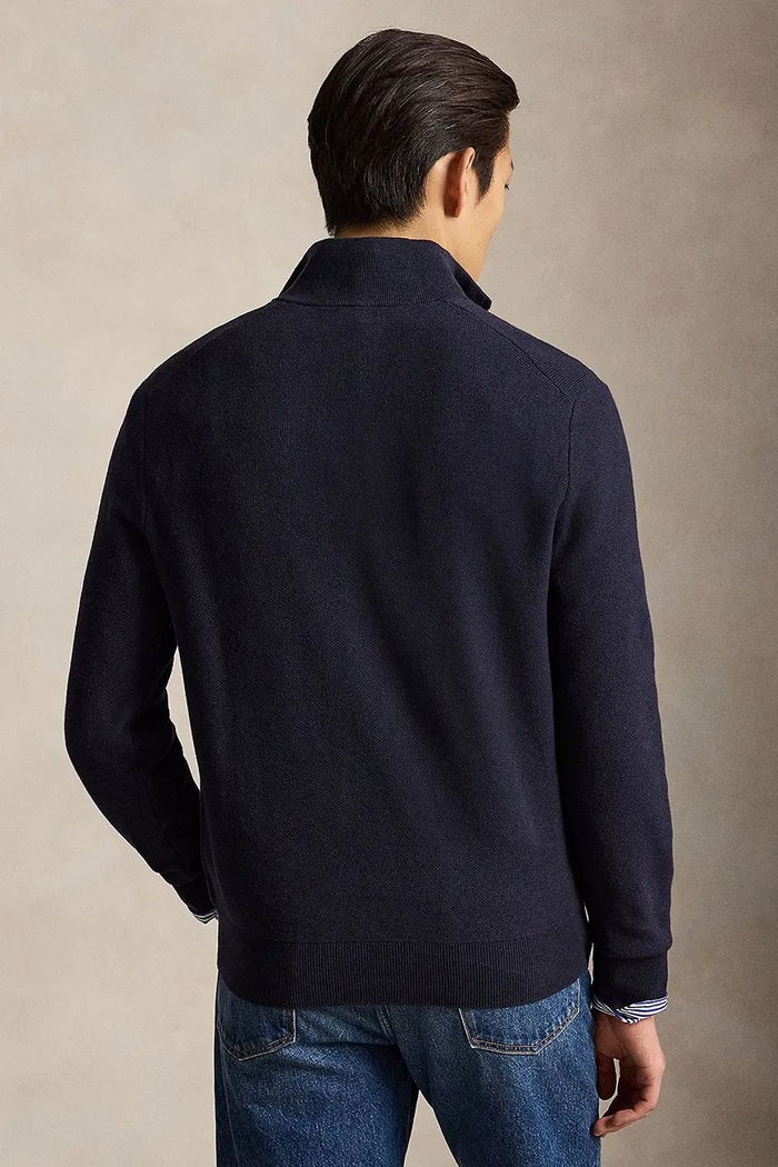 Polo Ralph Lauren pulover moški bombažen 710B18060 mornarsko modra AW26