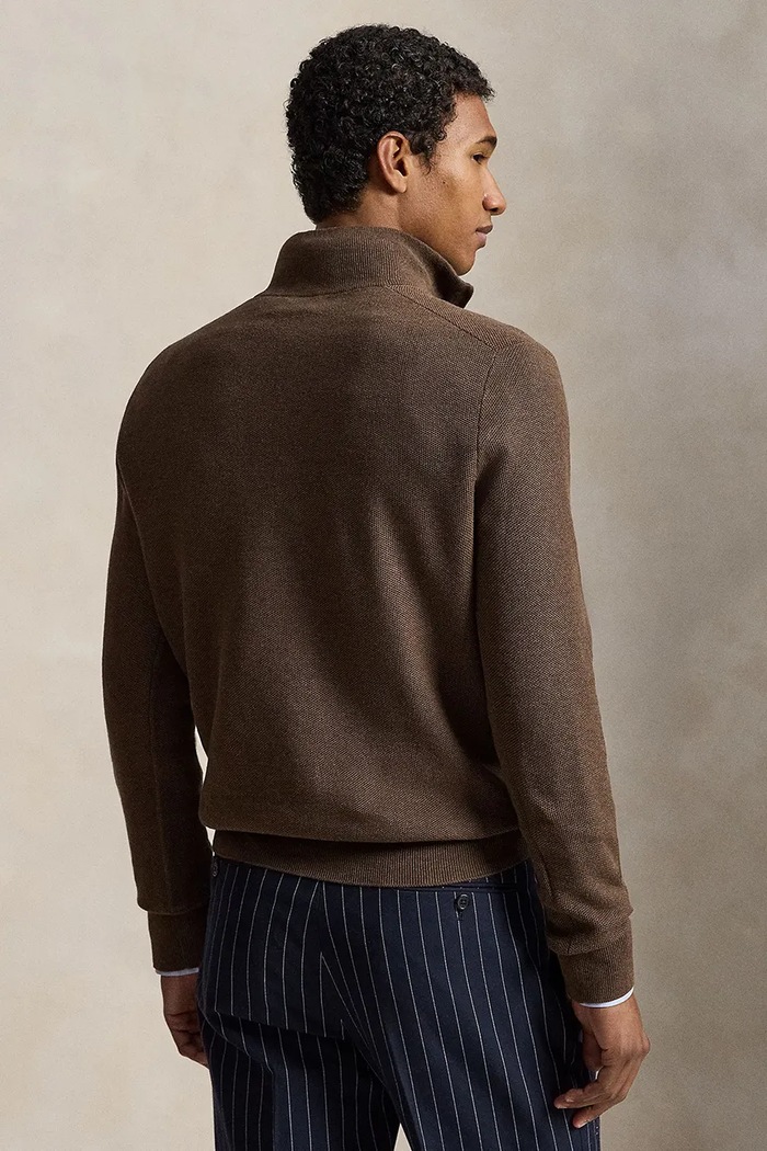 Polo Ralph Lauren pulover moški bombažen 710B18060 rjava AW26