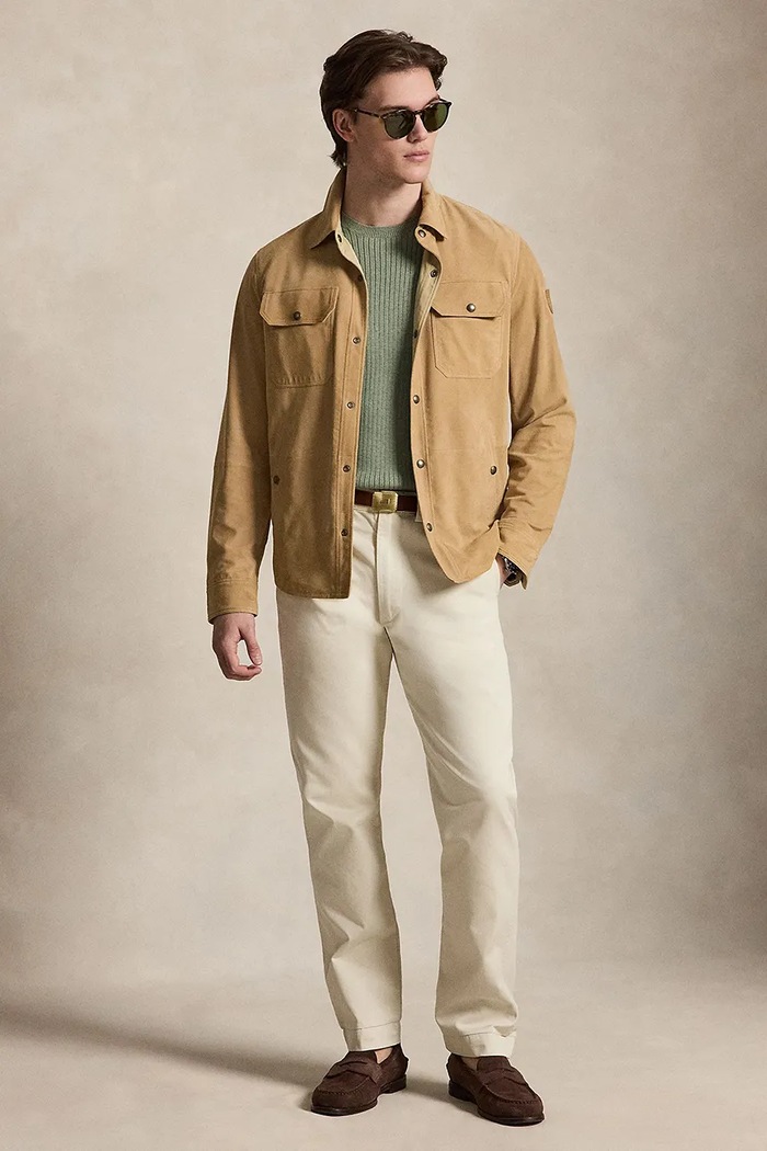 Odzież Polo Ralph Lauren sweter z krótkim rękawem męski bawełniany 710B13892 zielony