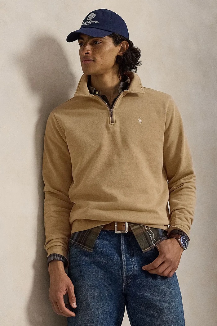 Polo Ralph Lauren pulover moški bombažen rjava 710B18911
