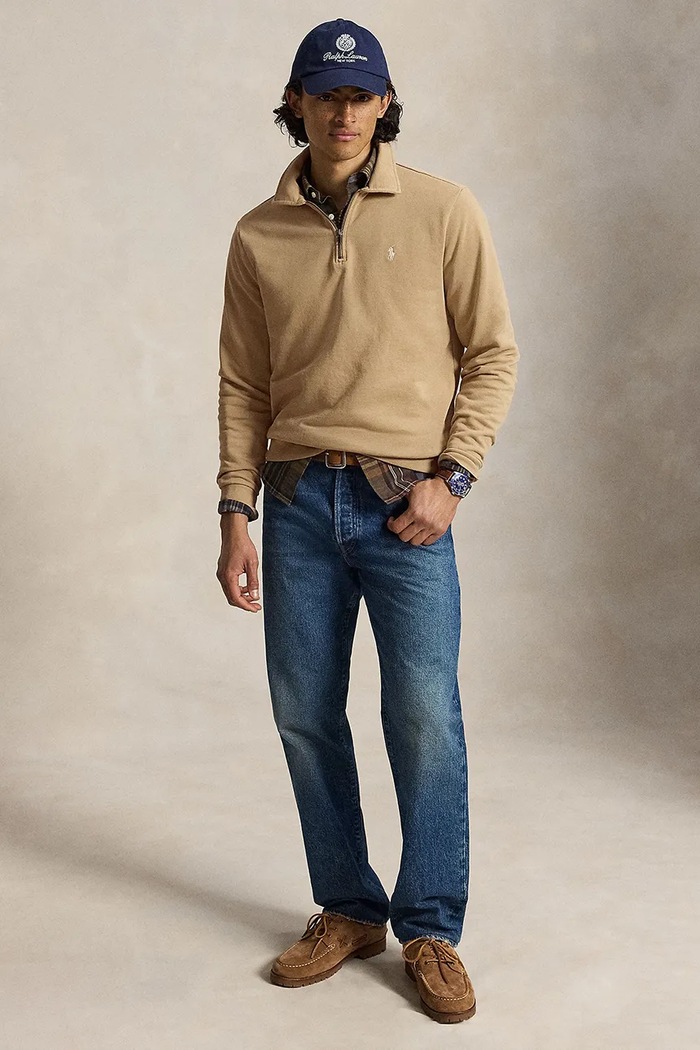 Oblačila Polo Ralph Lauren pulover moški bombažen 710B18911 rjava