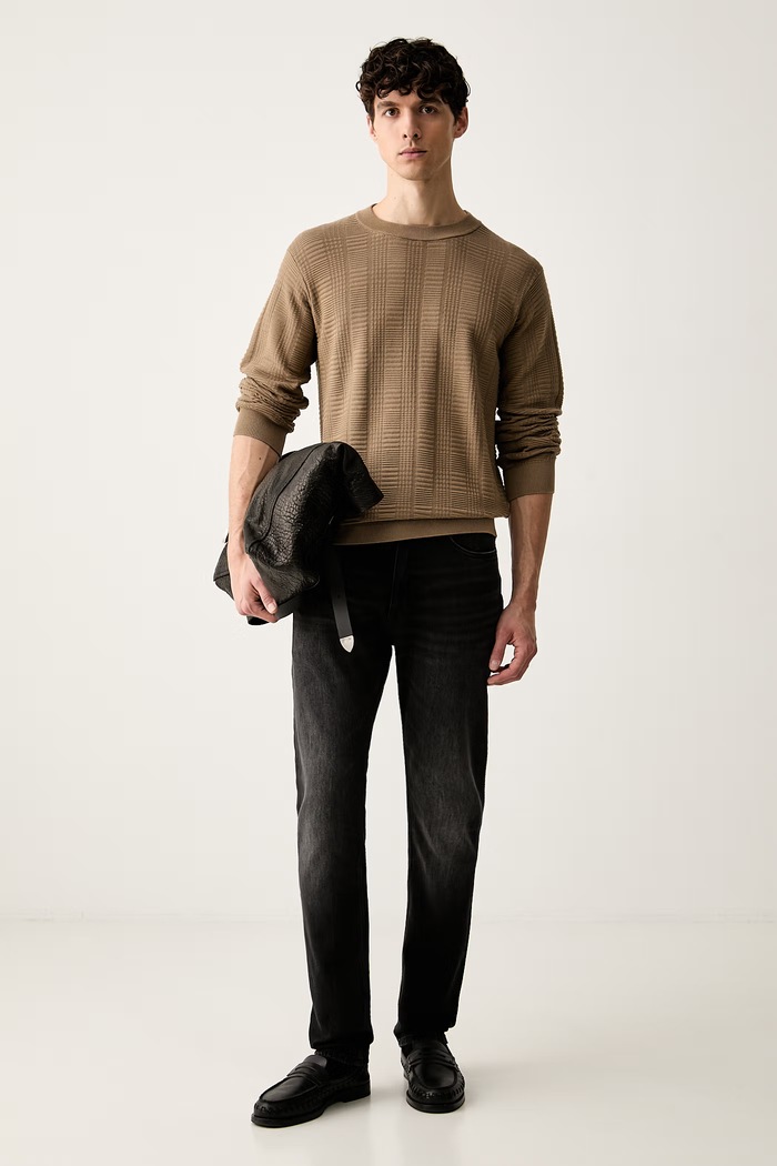 HUGO svetr pánský bavlněný Simoh 50566762 béžová AW26